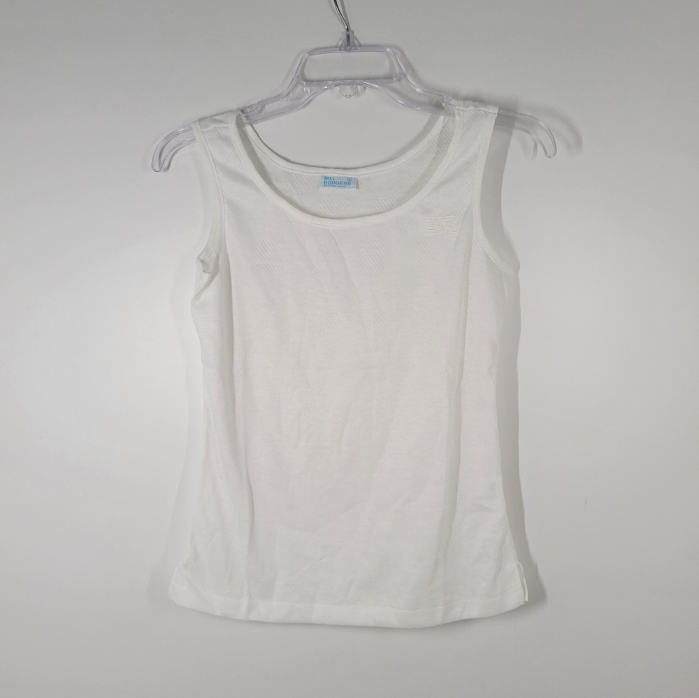 Vtg Bill Rodgers White Cotton Blend Running Tank Top Women Sz S/M USA NOS